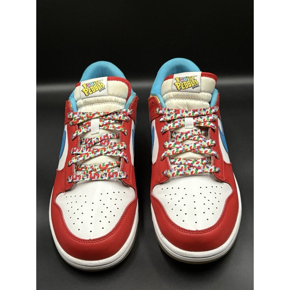 NIKE MEN DUNK LOW FRUITY PEBBLE RED/LASER BLUE/WHITE sz 10 DH8009-600